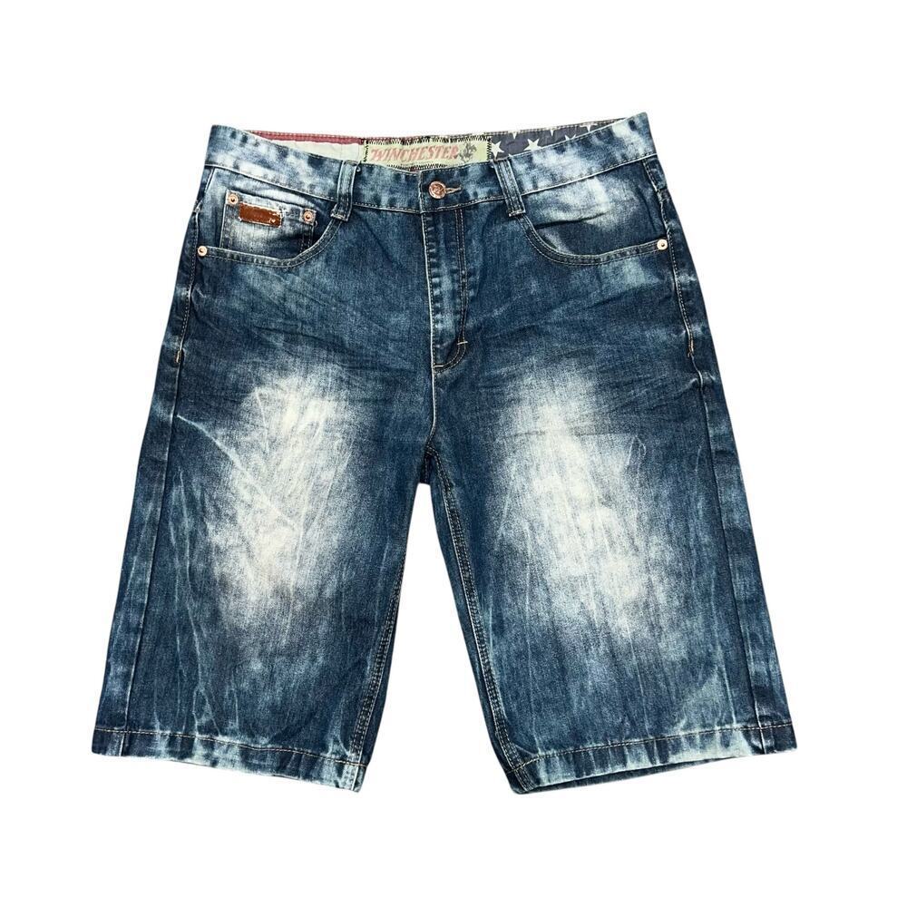 WINCHESTER Men's 100% Cotton Dark Wash Baggy Jorts Size 34